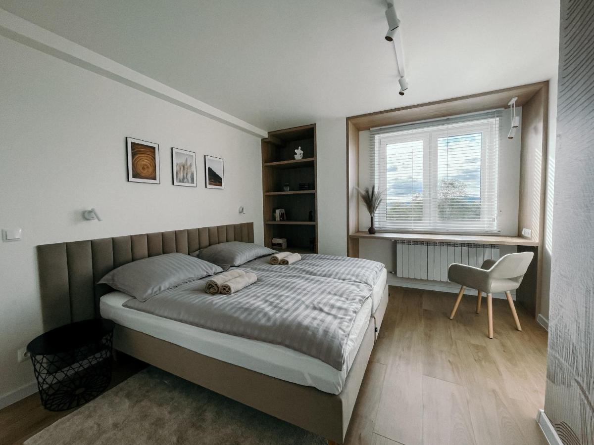 Penthouse Sloneczna Rapsodia - Blisko Parku Zdrojowego - Duzy Taras Na Dachu - Piekny Widok - Winda - Garaz Apartman Rabka Kültér fotó